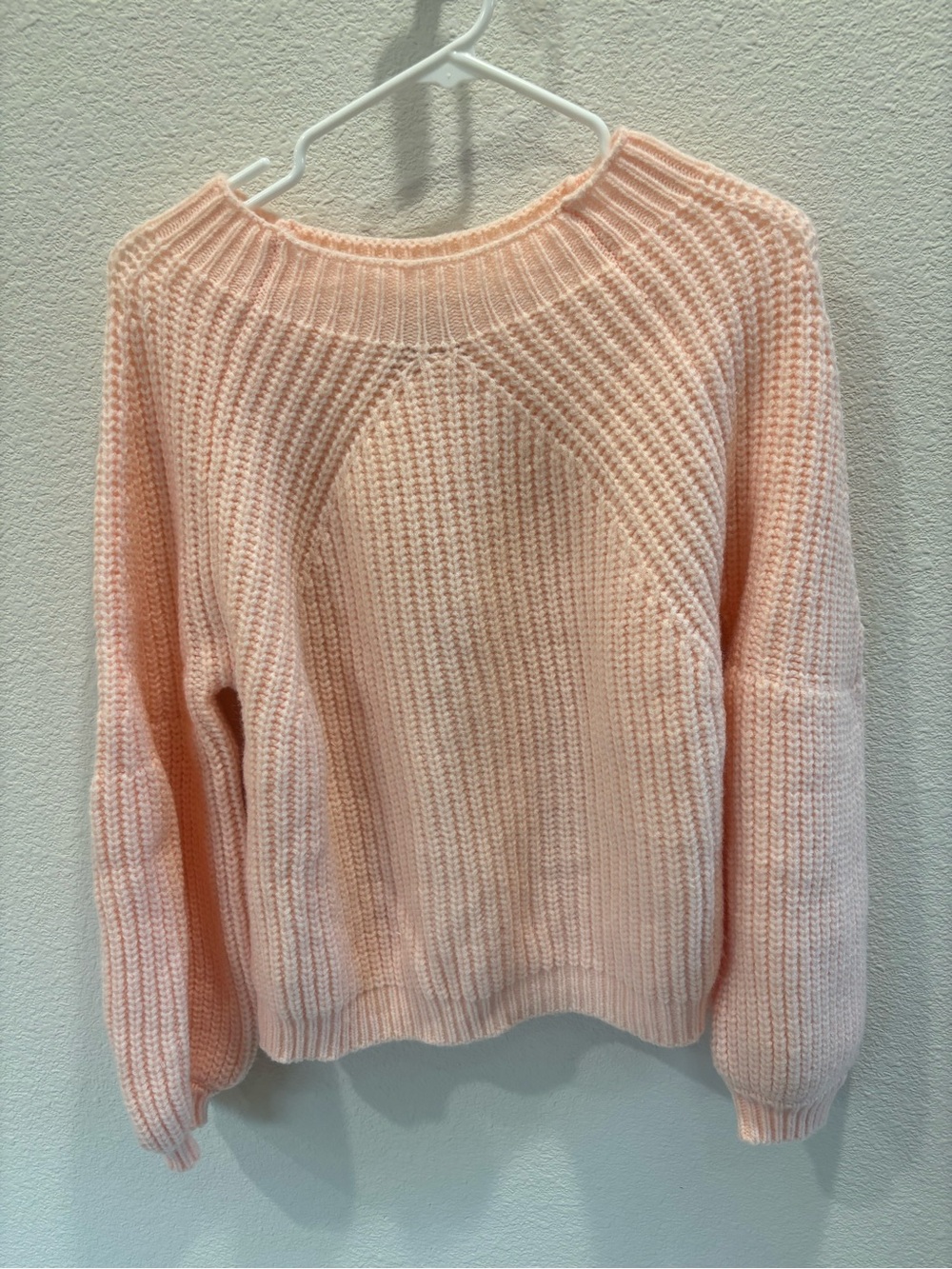 Petal & Pup Light Pink/Peachy Knit Crewneck Sweater